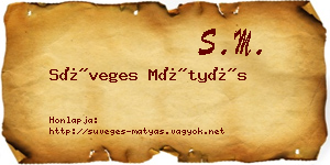 Süveges Mátyás névjegykártya